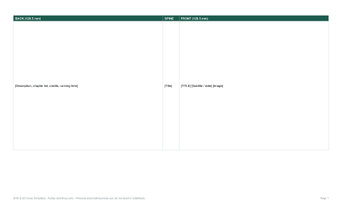 Preview of the first page of Editable DVD insert (DOCX)