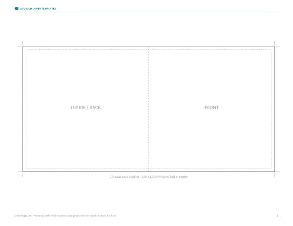 Preview of Printable DVD Cover Template