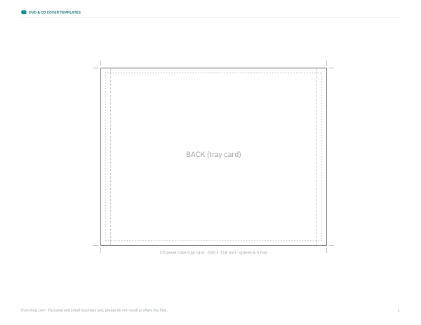 Preview of Printable DVD Cover Template