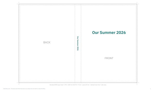 Preview of Printable DVD Cover Template
